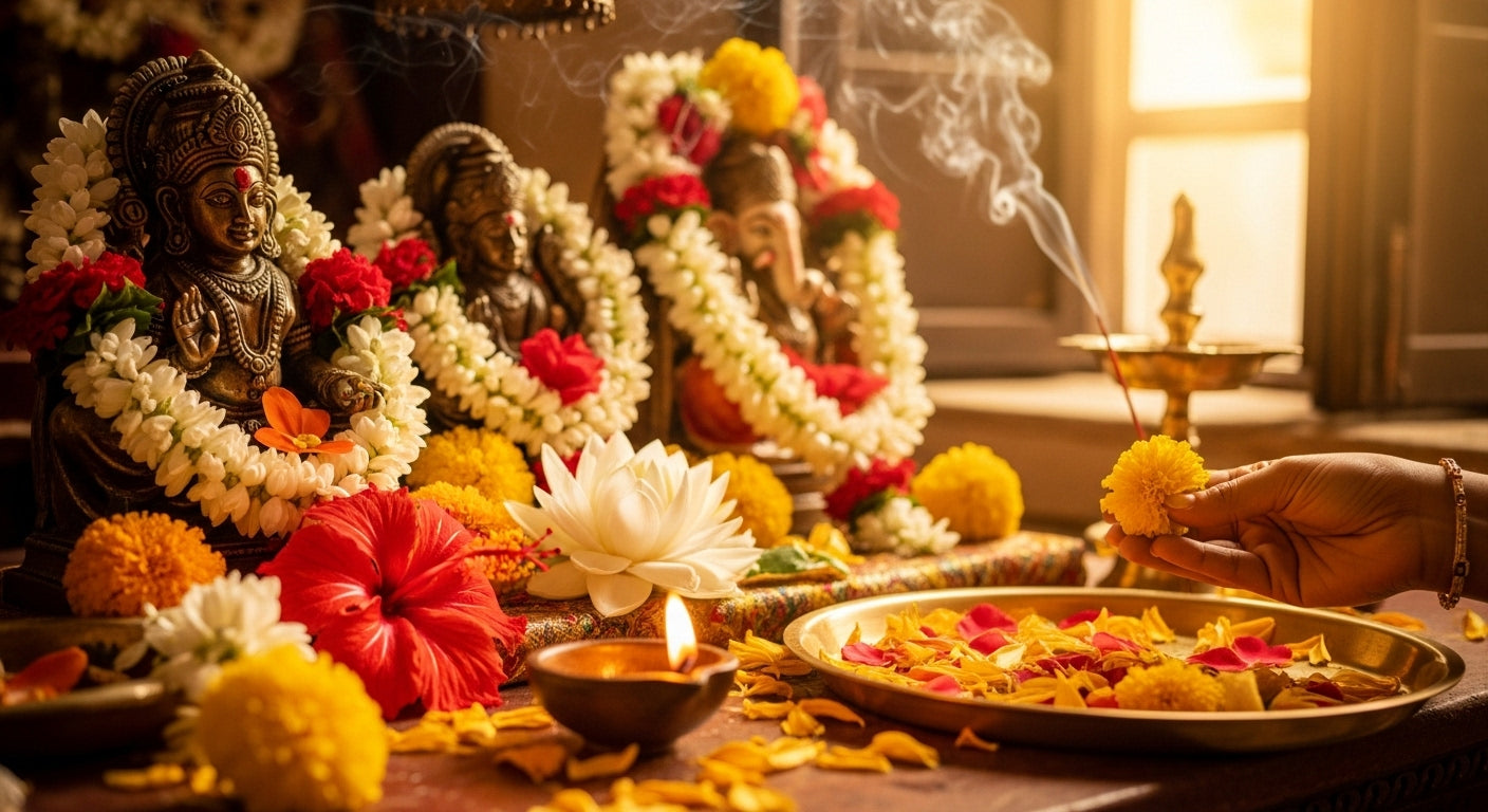 Why Flowers Are Offered in Puja: Symbolism & Best Choices for Deities