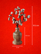 White Cowrie Shell Tree on Wooden Base