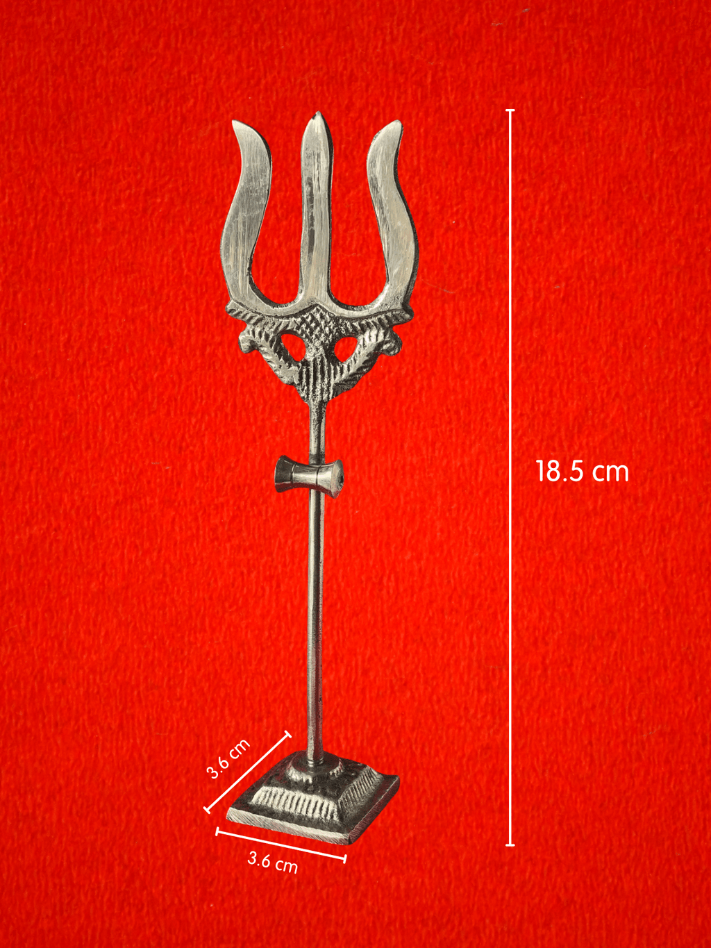 Bhagwan Shiva's Brass Trident -  7.28 inch | 90 gm