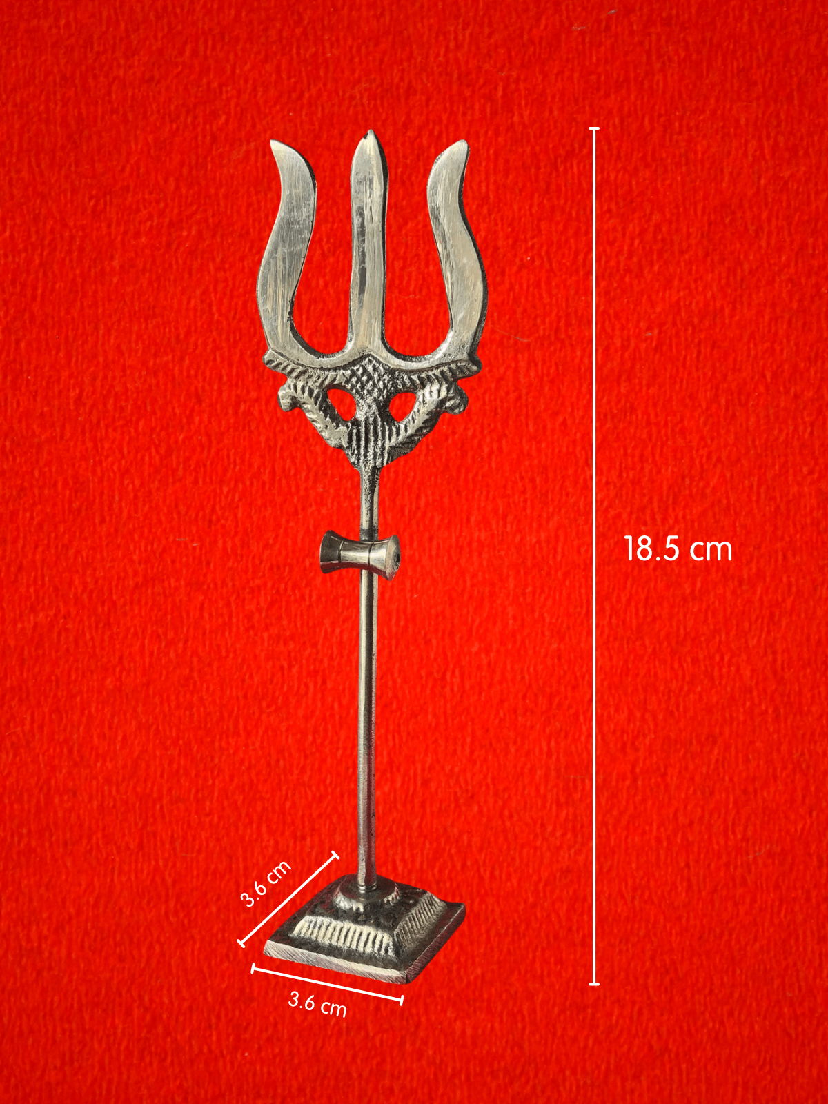 Bhagwan Shiva's Brass Trident -  7.28 inch | 90 gm