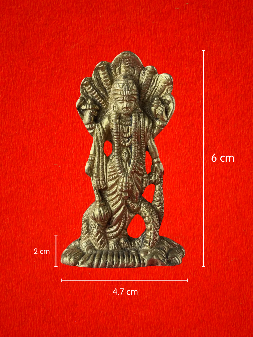 Shri Hari Vishnu Brass Idol - 3.2 inch | 115 gm