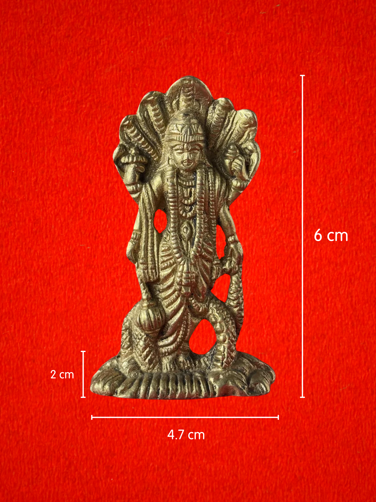 Shri Hari Vishnu Brass Idol - 3.2 inch | 115 gm