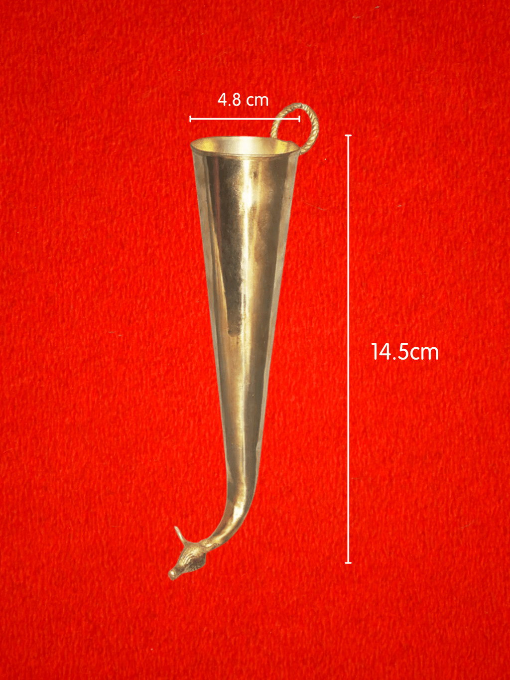 Pure Brass Shringi – Traditional Abhishek Vessel