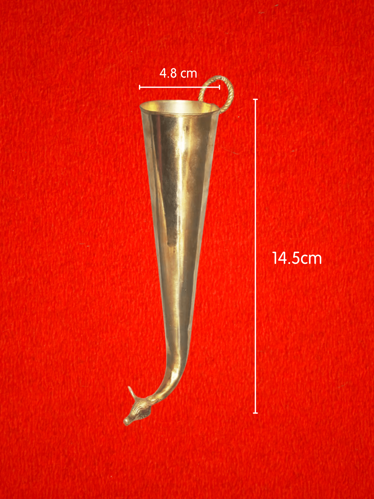 Pure Brass Shringi – Traditional Abhishek Vessel