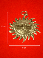 Brass Surya Dev Wall Hanging