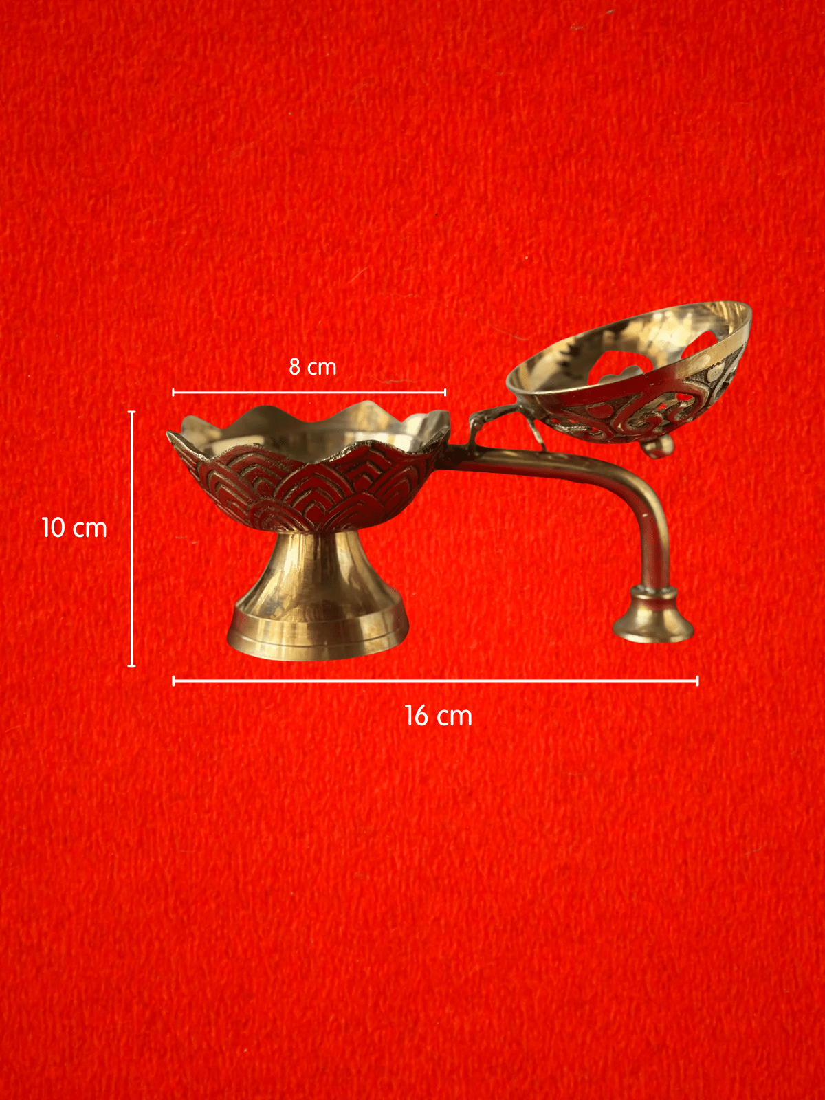 Designer Pure Brass Guggal Burner with Lid