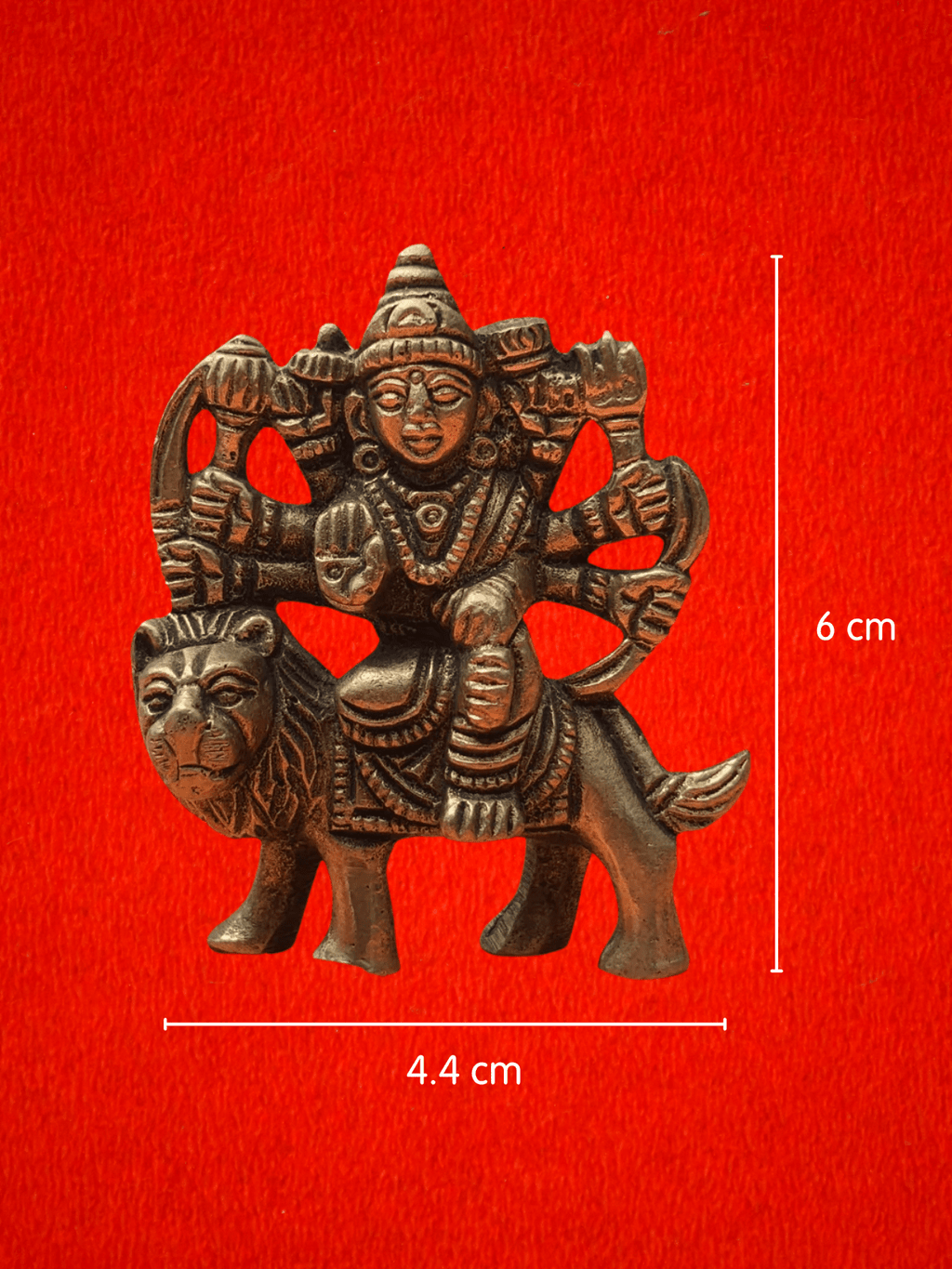Miniature Maa Durga Brass Murti - 2.36 inch | 100 gm