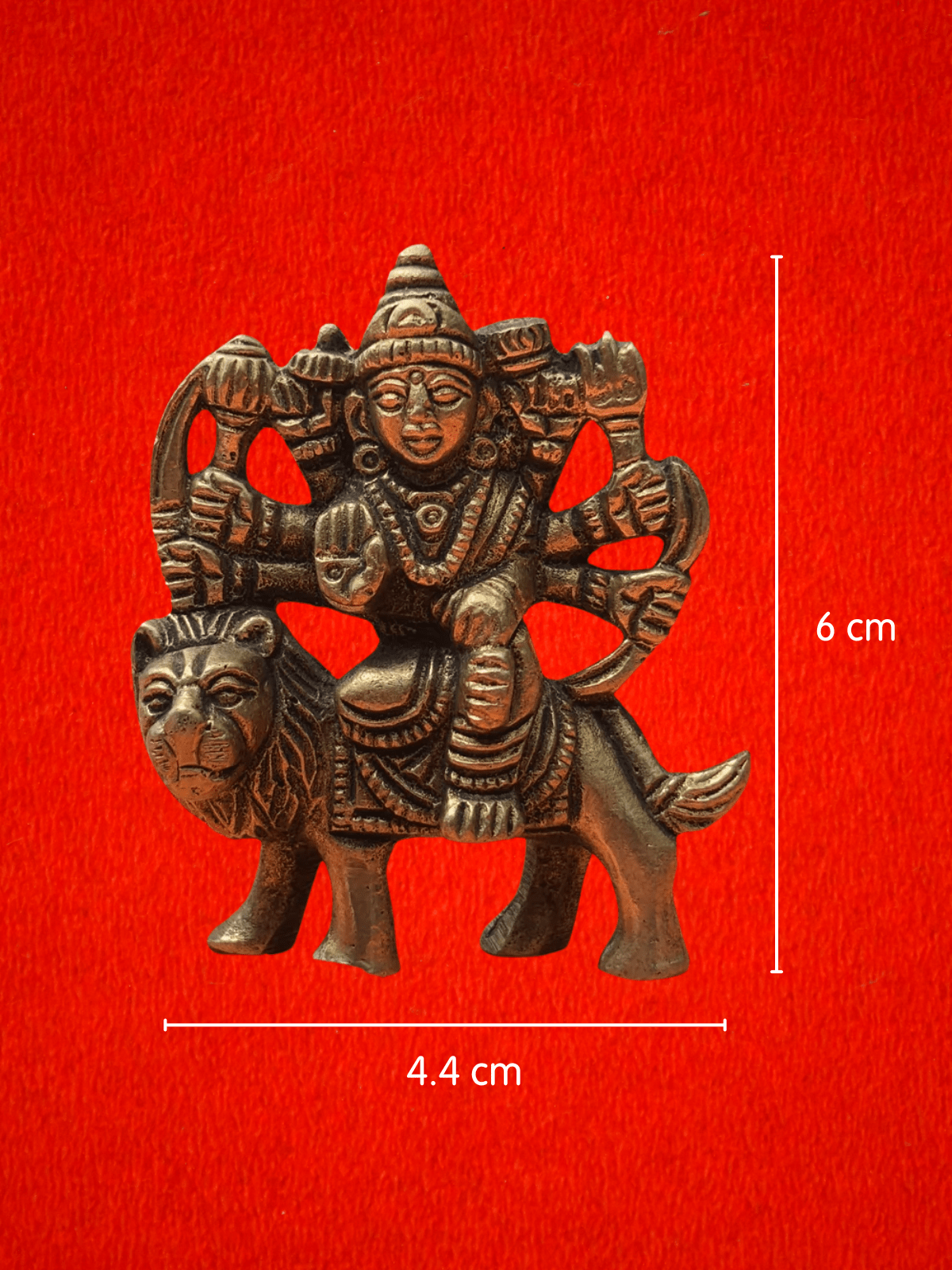 Miniature Maa Durga Brass Murti - 2.36 inch | 100 gm
