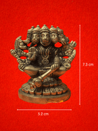 Panchmukhi Hanuman Sitting Brass Murti - 3 inch | 370 gm