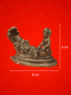 Vishnu Lakshmi Brass Murti on Sheshnag - 2.5 inch | 320 gm
