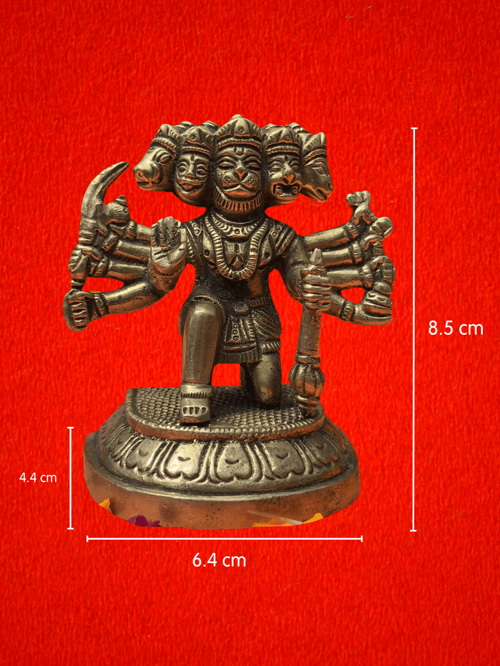 Panchmukhi Hanuman Ji Brass Idol - 3.5 inch | 400 gm