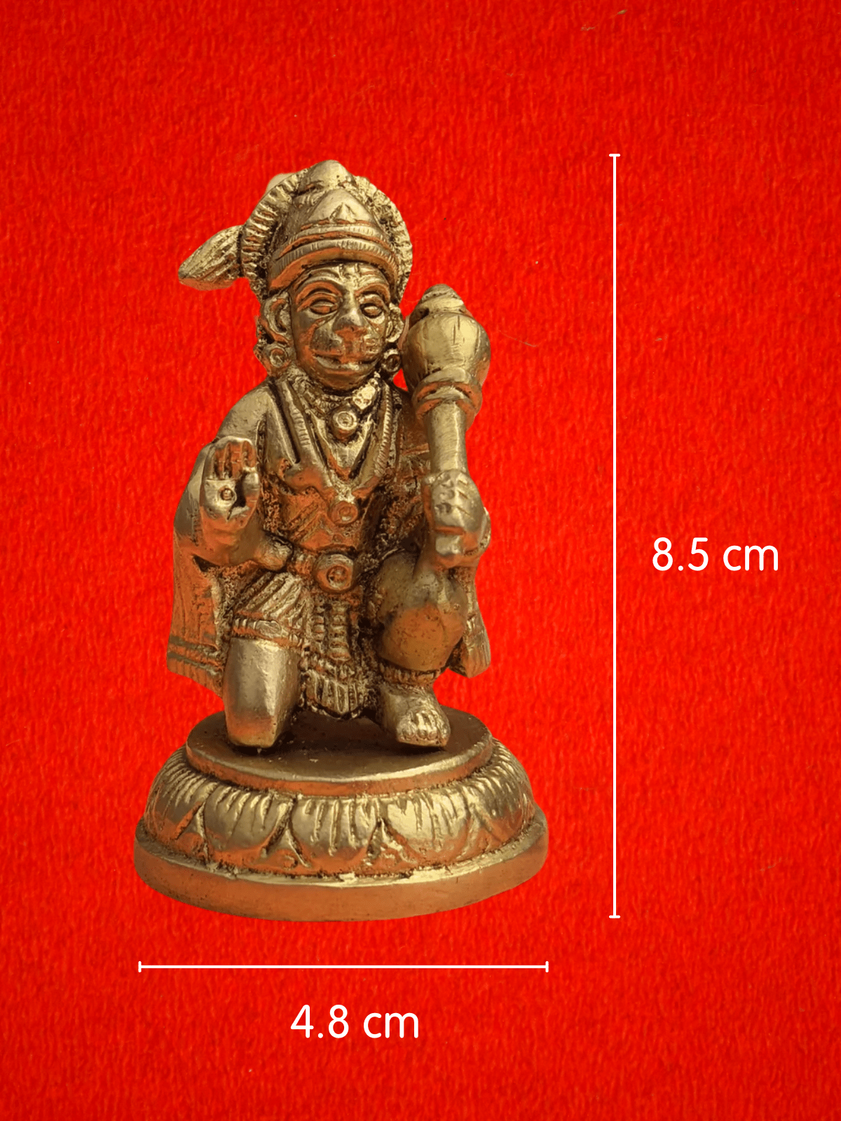 Sankat Mochan Hanuman Ji Brass Statue – 3.5 Inch | 300 gm