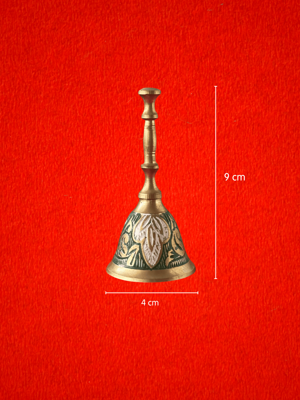 Engraved Colourful Brass Pooja Bell