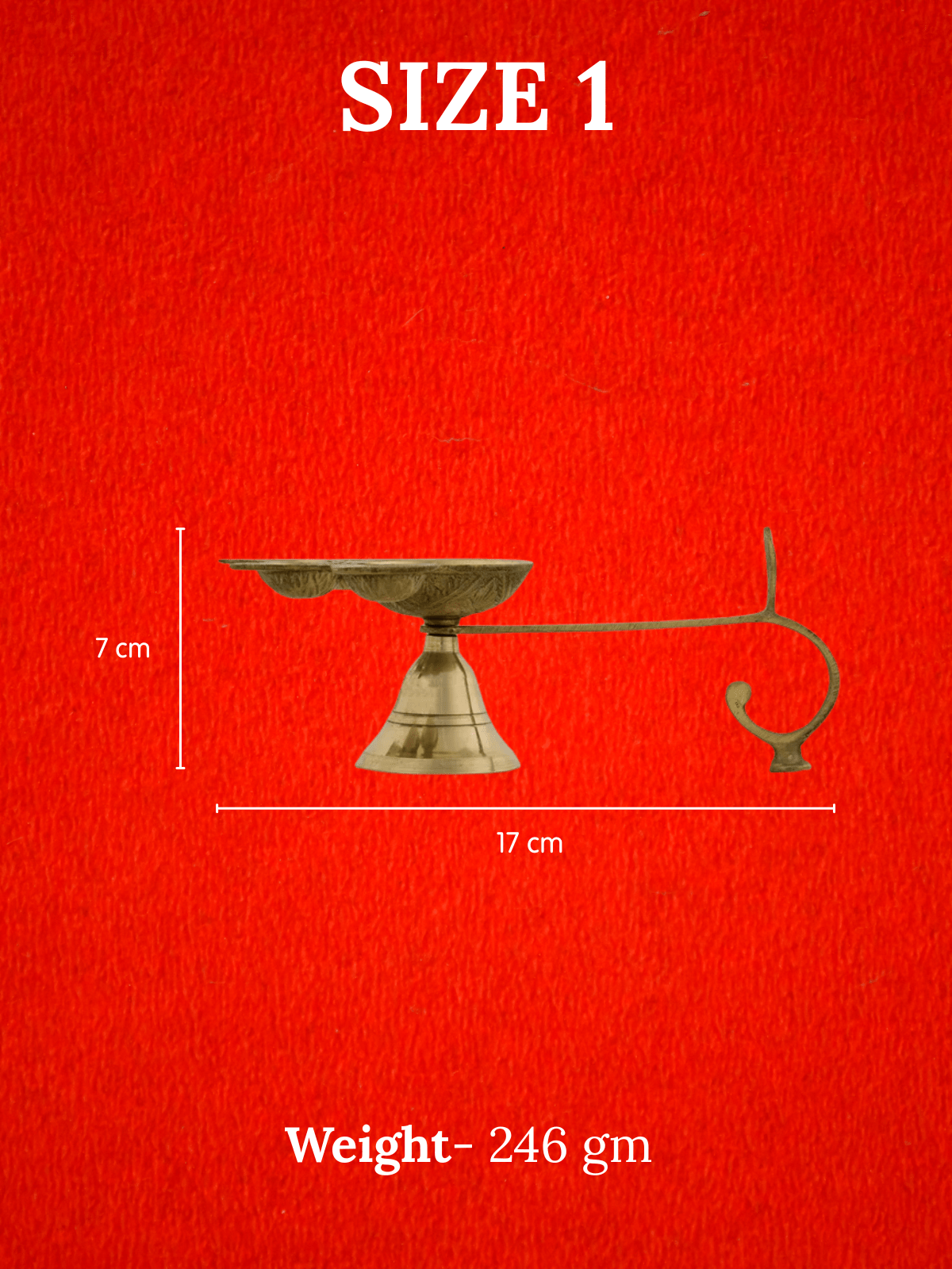 Brass Panch Mukhi Deepak Aarti Diya