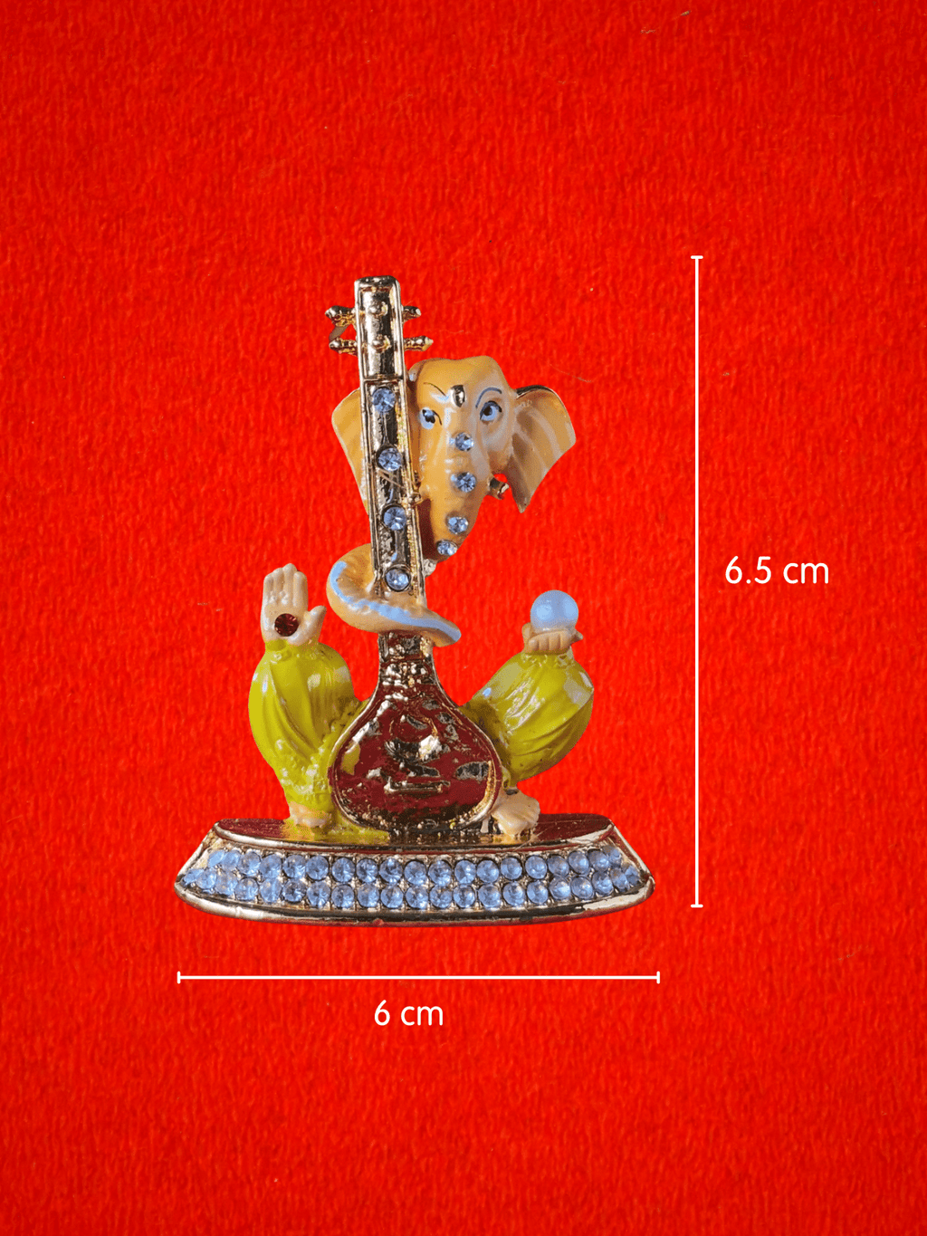 Shri Ganesha with Veena – Car Dashboard / Office / Home