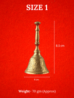 Brass Pooja Bell with Intricate Carvings