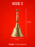 Brass Pooja Bell with Intricate Carvings