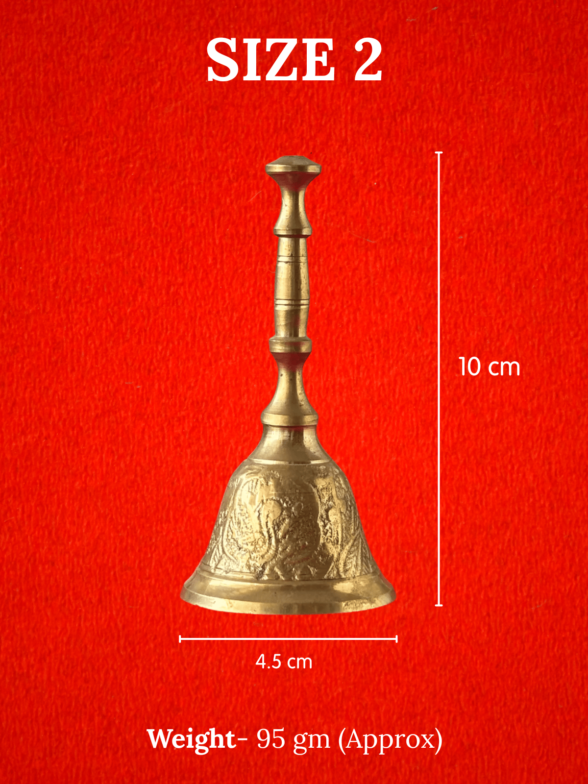 Brass Pooja Bell with Intricate Carvings