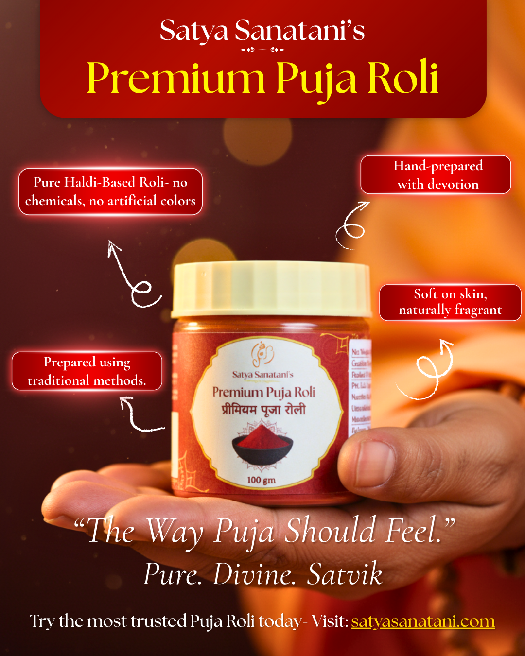Satya Sanatani’s Premium Puja Roli– 100gm