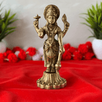 Shri Hari Vishnu Brass Idol - 6 inch | 525 gm