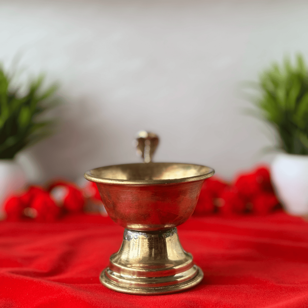 Pure Brass Guggal Burner with Handle