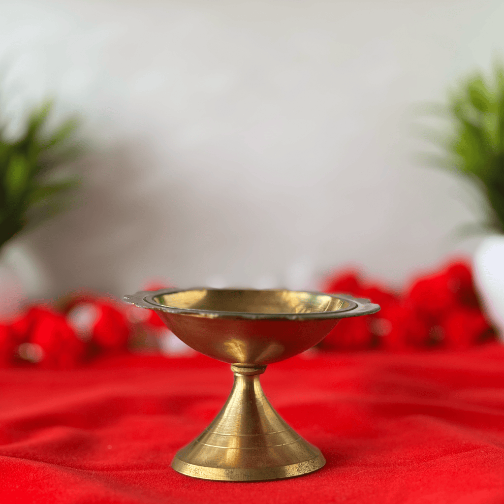 Pure Brass Dhoop Aarti Burner with Wooden Handle