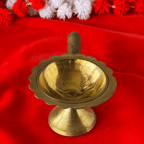 Pure Brass Dhoop Aarti Burner with Wooden Handle