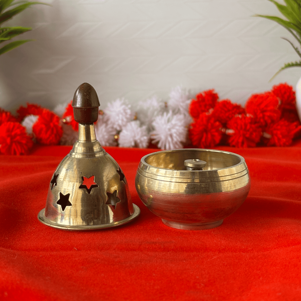 Pure Brass Akhand Apple Diya