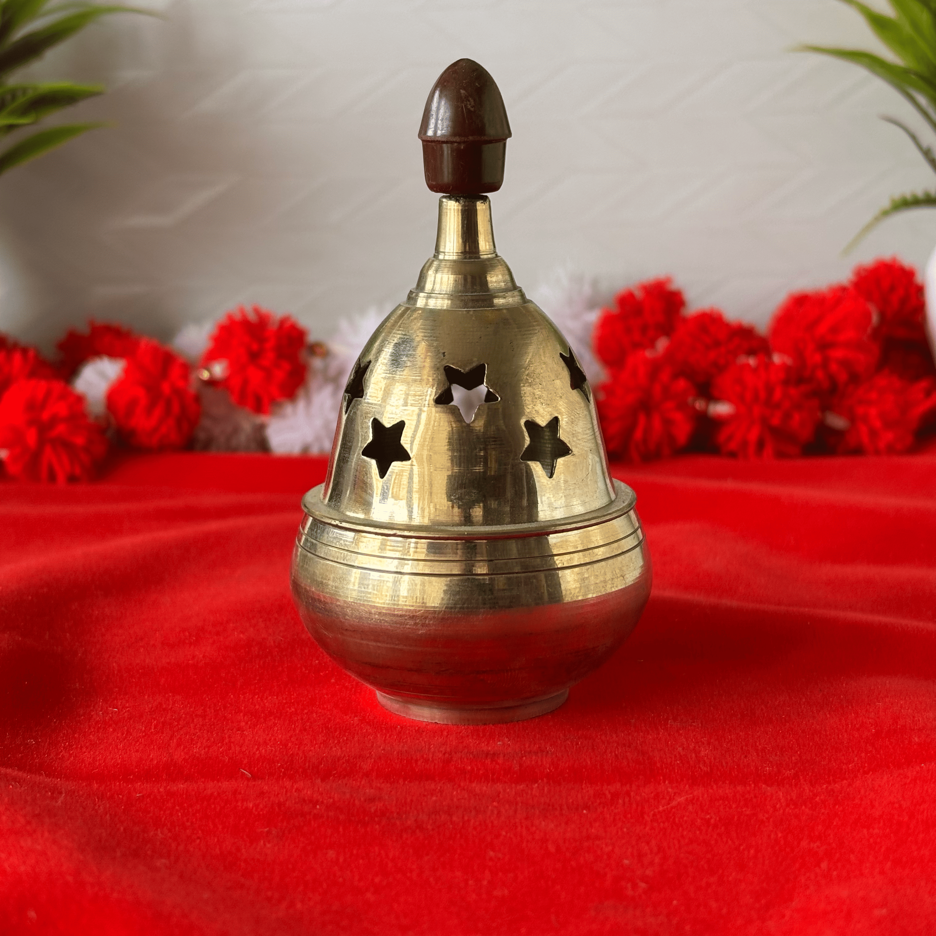 Pure Brass Akhand Apple Diya