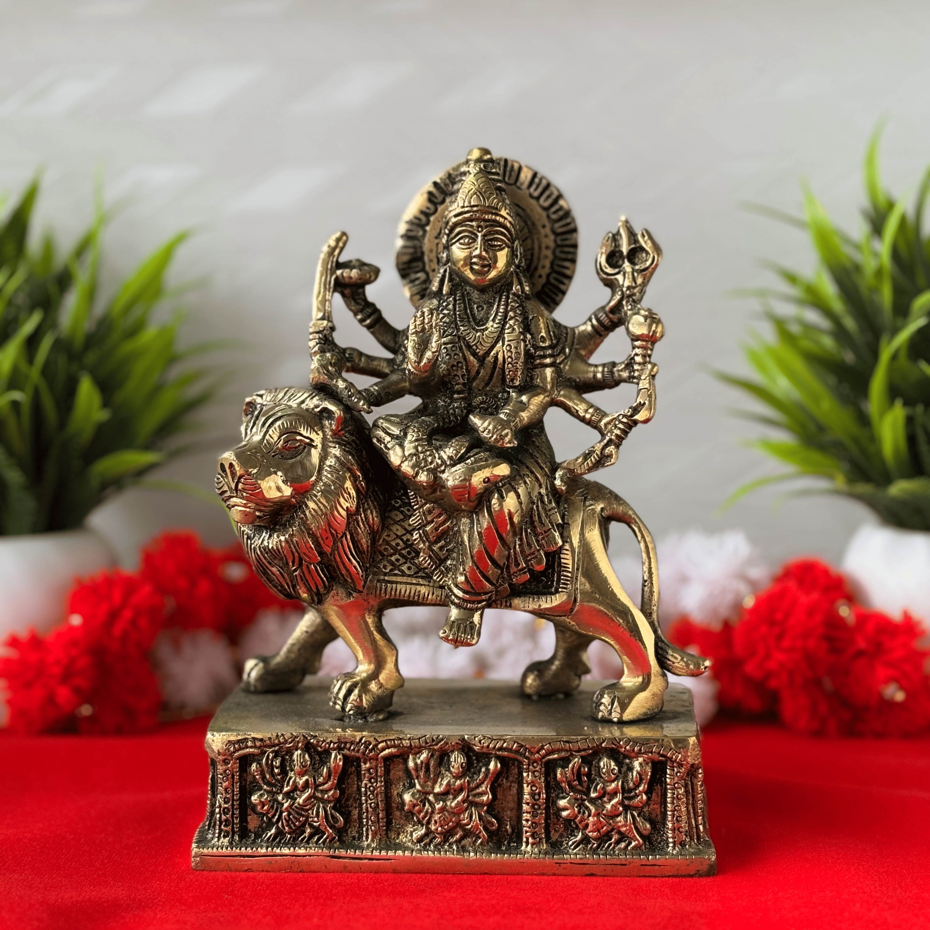 Maa Navdurga Brass Idol - 6.5 inch | 1.5 kg
