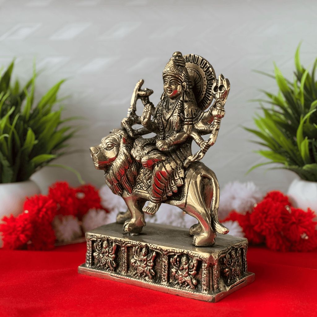 Maa Navdurga Brass Idol - 6.5 inch | 1.5 kg