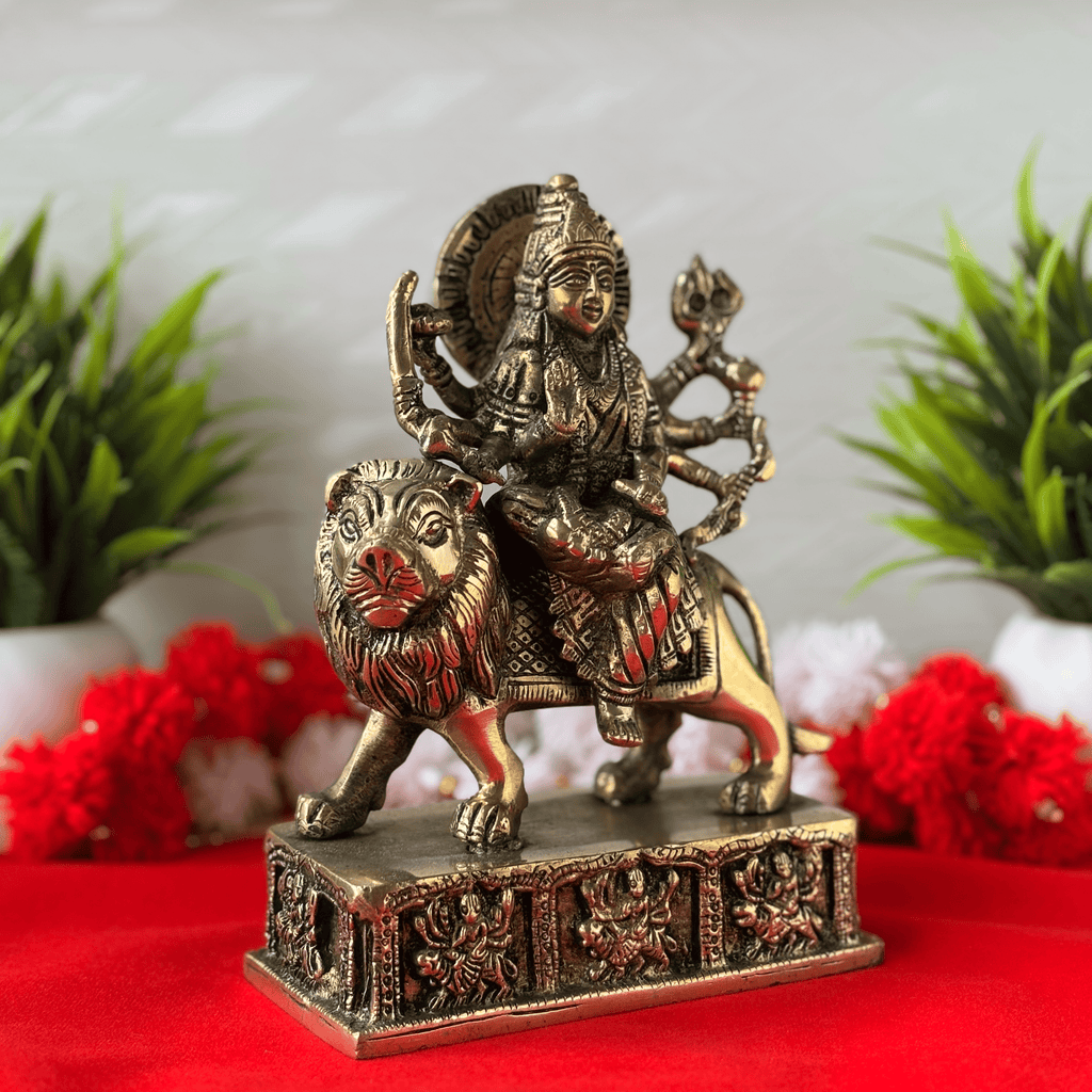 Maa Navdurga Brass Idol - 6.5 inch | 1.5 kg