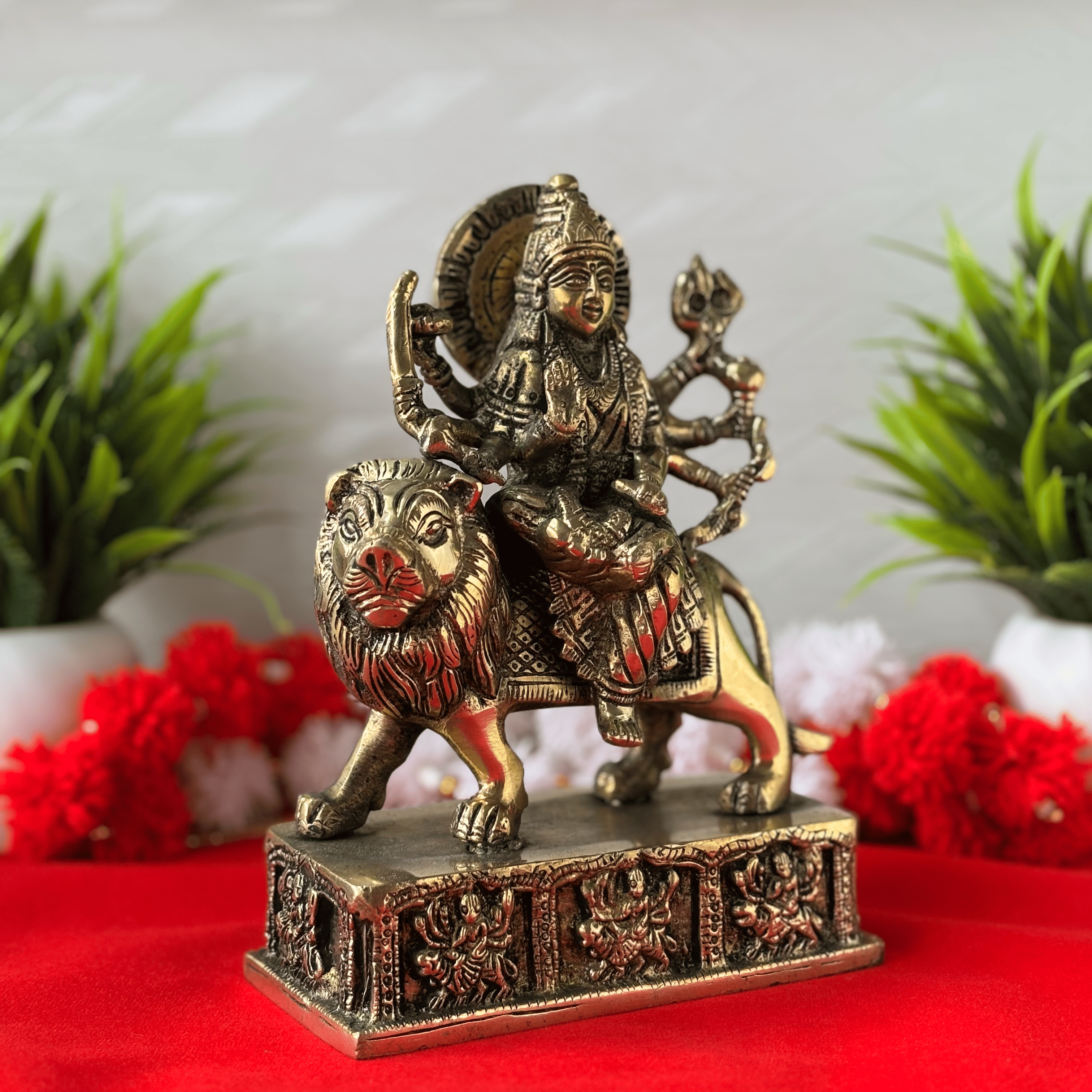 Maa Navdurga Brass Idol - 6.5 inch | 1.5 kg