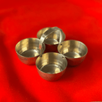 Pure Brass Tika Katori – 4 Section Tilak Bowl Set