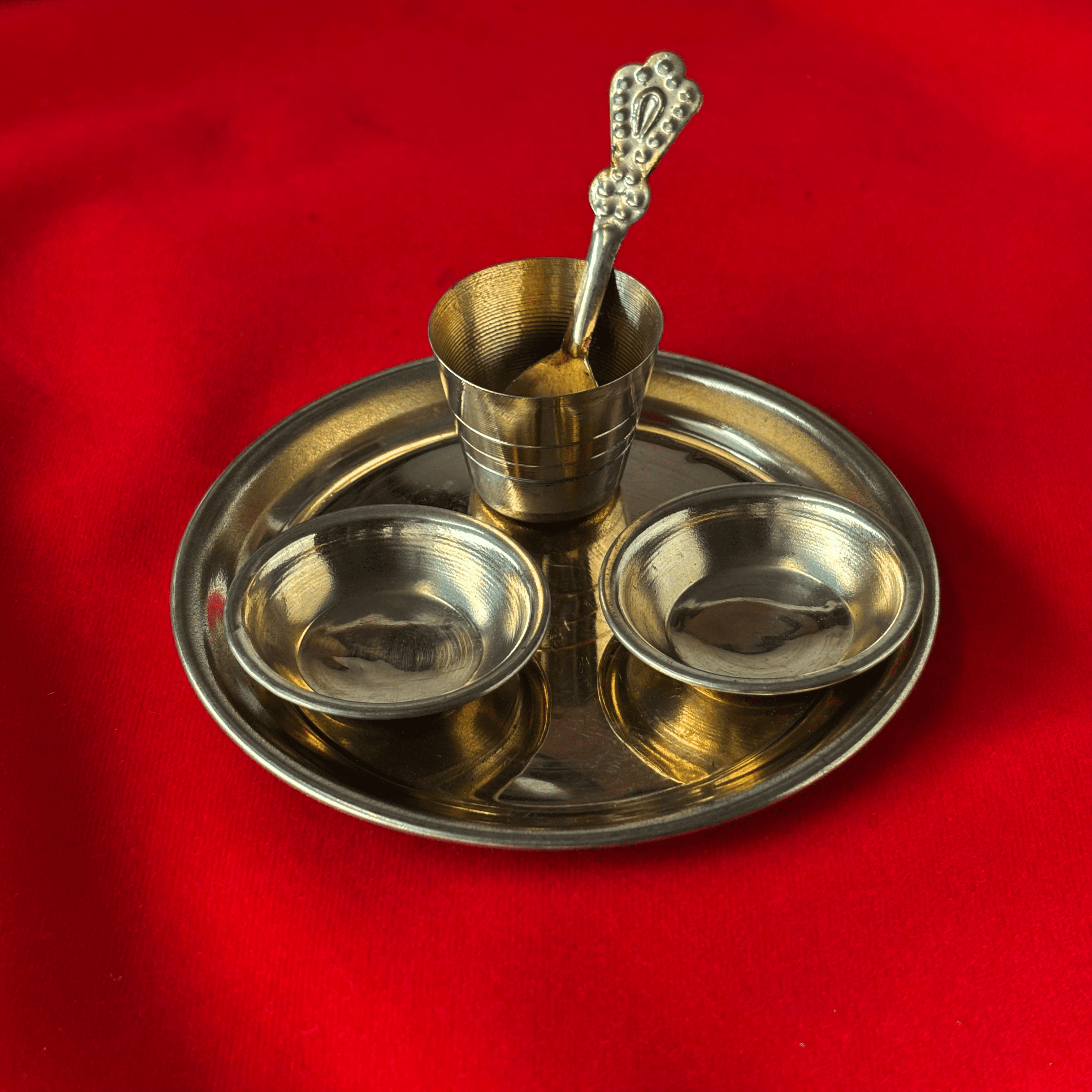 Pure Brass Bhog Thali Set
