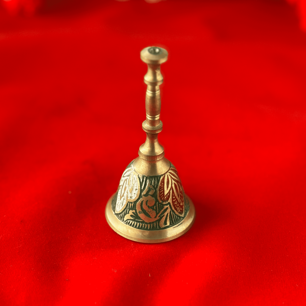 Engraved Colourful Brass Pooja Bell
