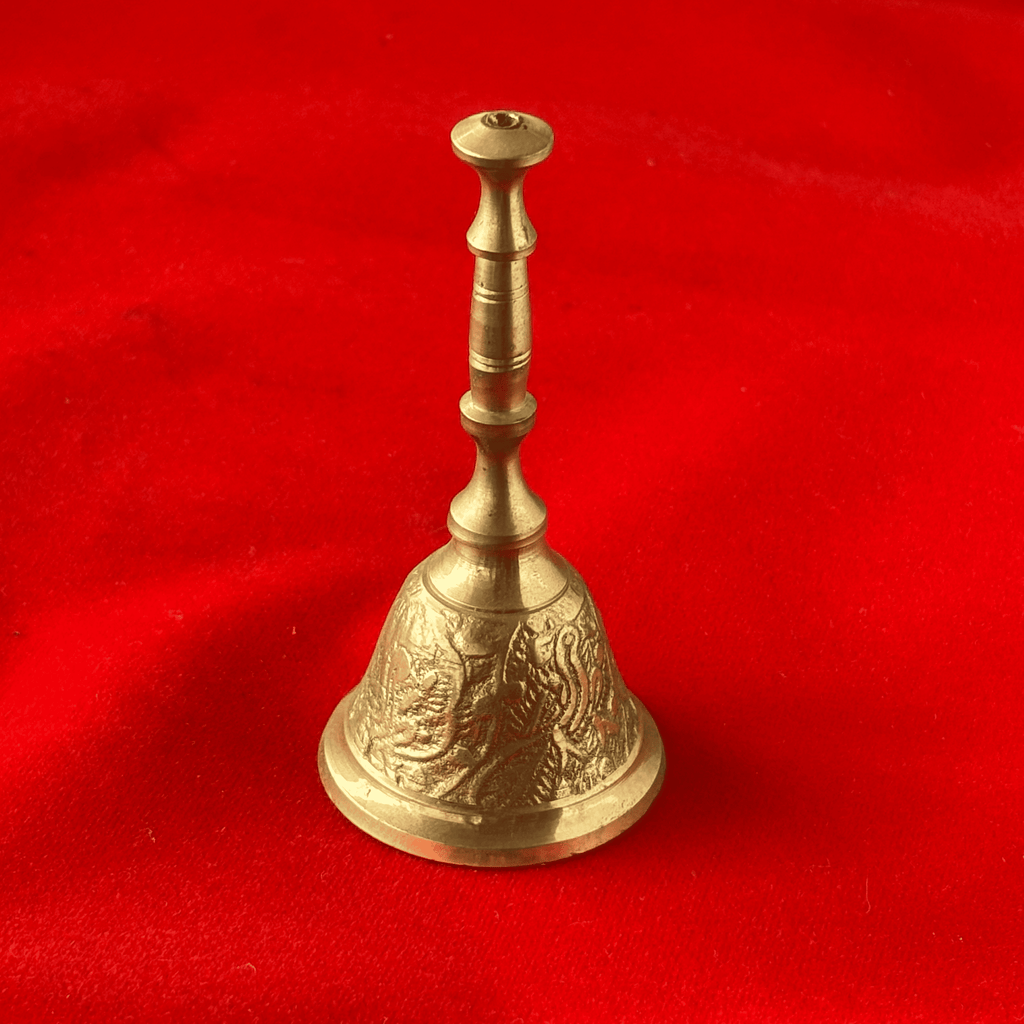 Brass Pooja Bell with Intricate Carvings