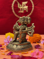 Side angle of Panchmukhi Hanuman Ji Idol showing intricate design and divine aura