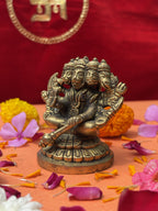 Panchmukhi Hanuman Sitting Brass Murti - 3 inch | 370 gm
