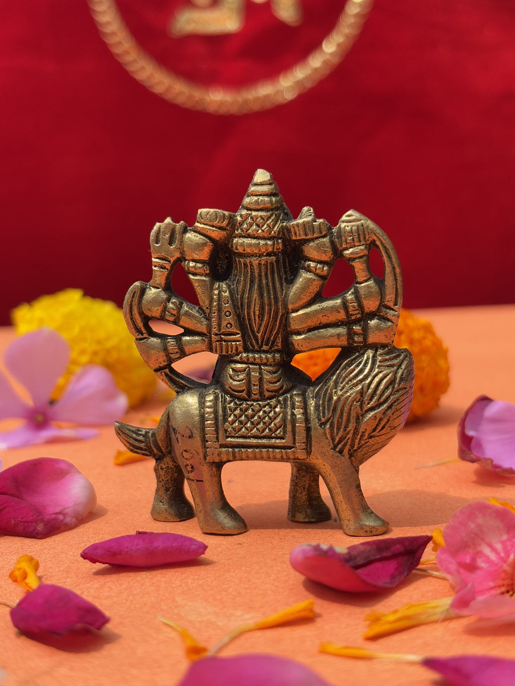 Miniature Maa Durga Brass Murti - 2.36 inch | 100 gm
