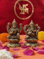 Lakshmi Ganesh Brass Murti - 2.75 inch | 450 gm