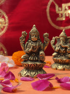 Lakshmi Ganesh Brass Murti - 2.75 inch | 450 gm