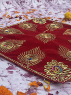 Velvet Red Peacock Aasan