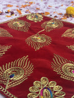 Velvet Red Peacock Aasan