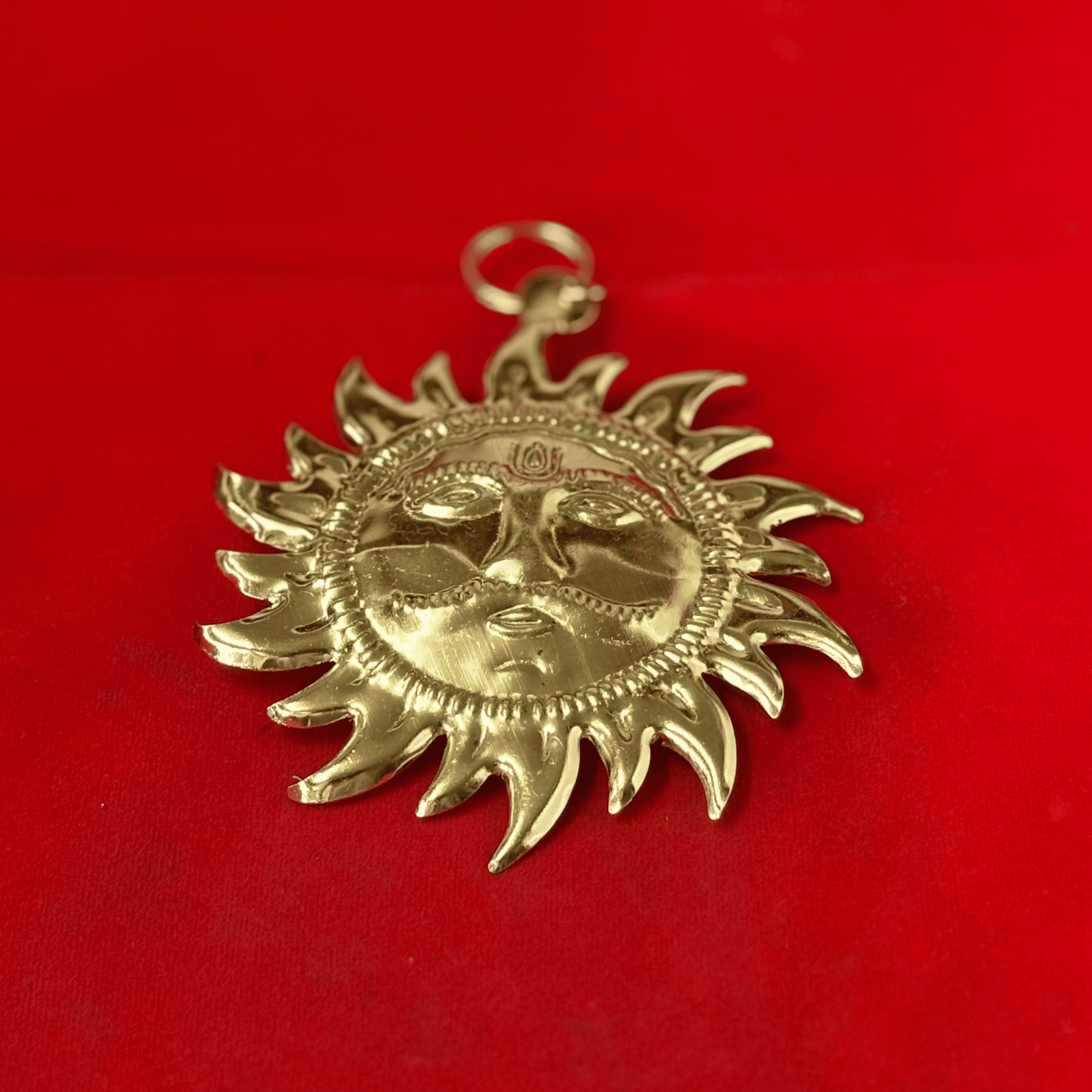 Brass Surya Dev Wall Hanging