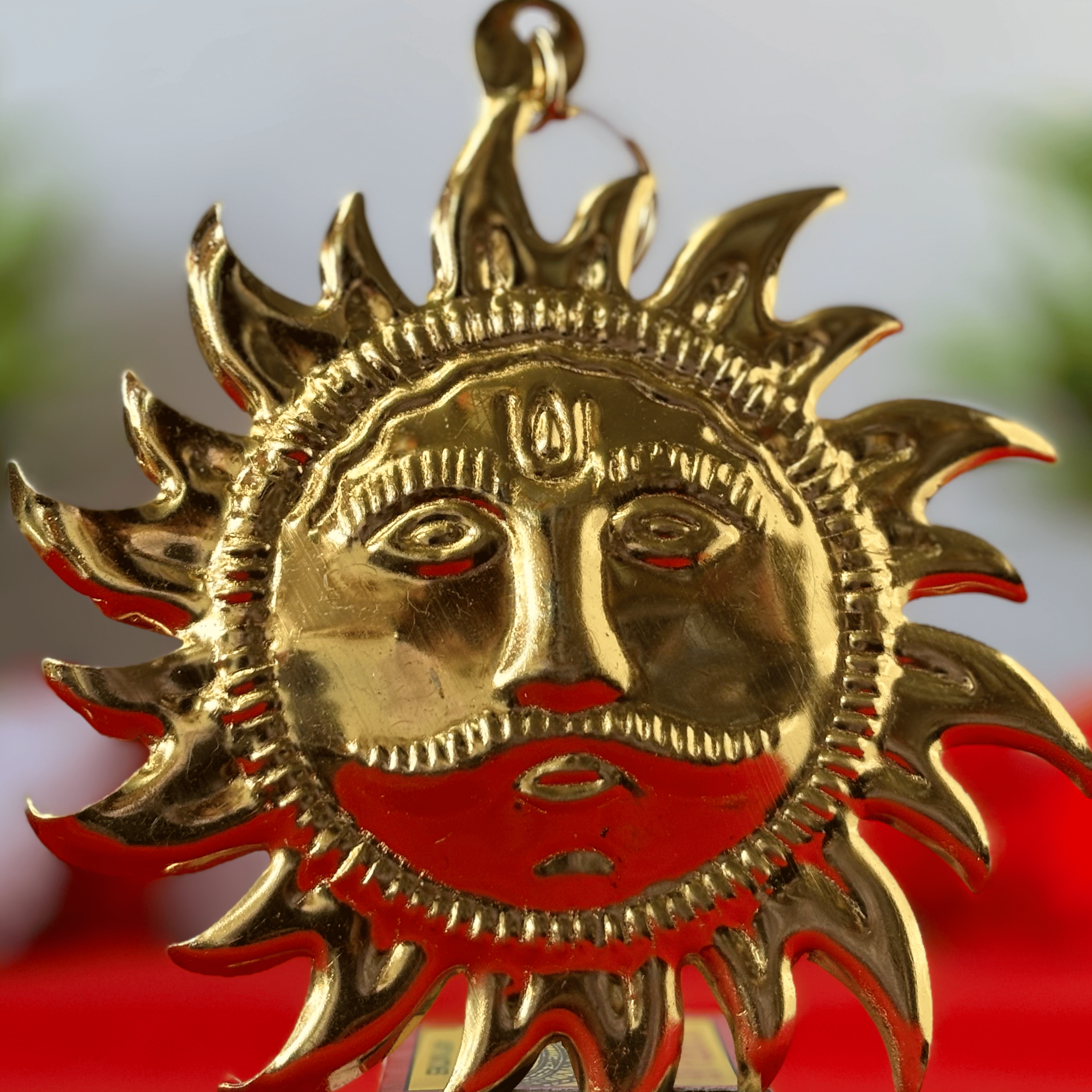 Brass Surya Dev Wall Hanging