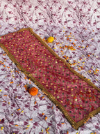 Red Net Sequin Embroidered Chunri