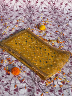 Golden Yellow Sequin Embroidered Chunri