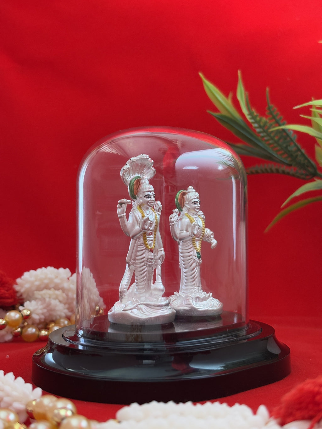 Pure Silver Plated Lakshmi Narayan Idol