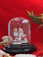 Pure Silver Plated Lakshmi Ganesha Idol